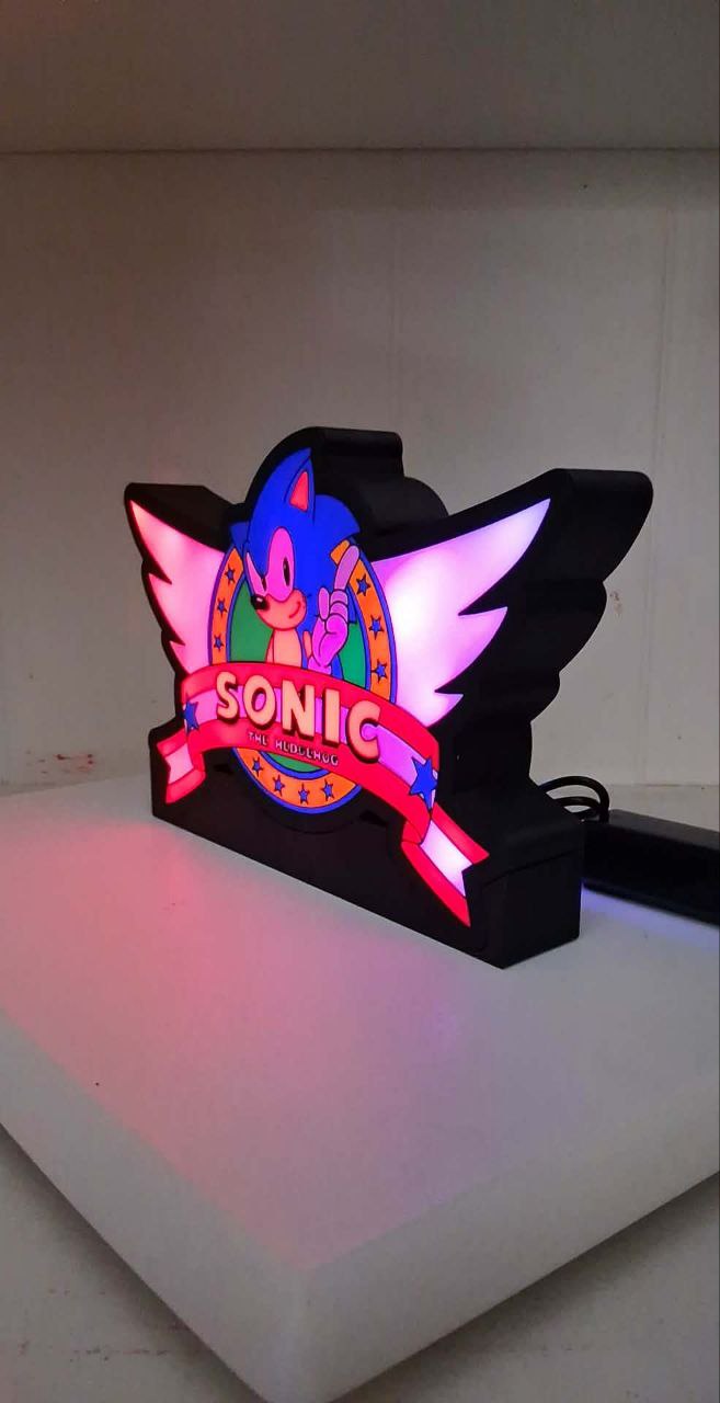 Sonic LED light box – custom 3D printed – Lit Layer Creations